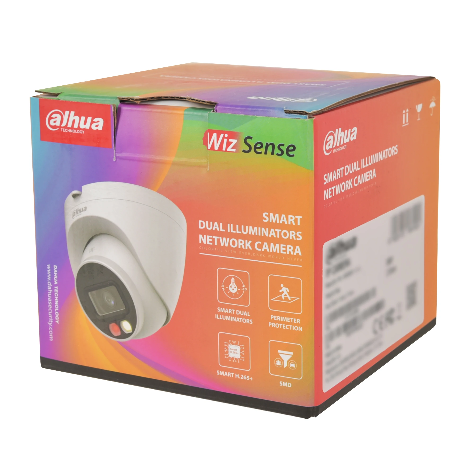 Imagem -03 - Dahua-full Color Câmera de Vigilância ip Built-in Mic Slot Network Dome ir 30m Dual Light 4k 8mp Poe Ipc-hdw2849t-s-il Original