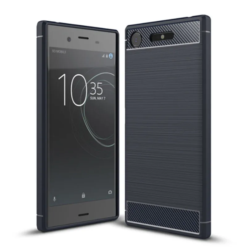 For Sony Xperia XZ1 G8341 G8342 Silicone Case Carbon Fiber Back Cover for Sony Xperia ACE Soft Shockproof Smart Phone Case