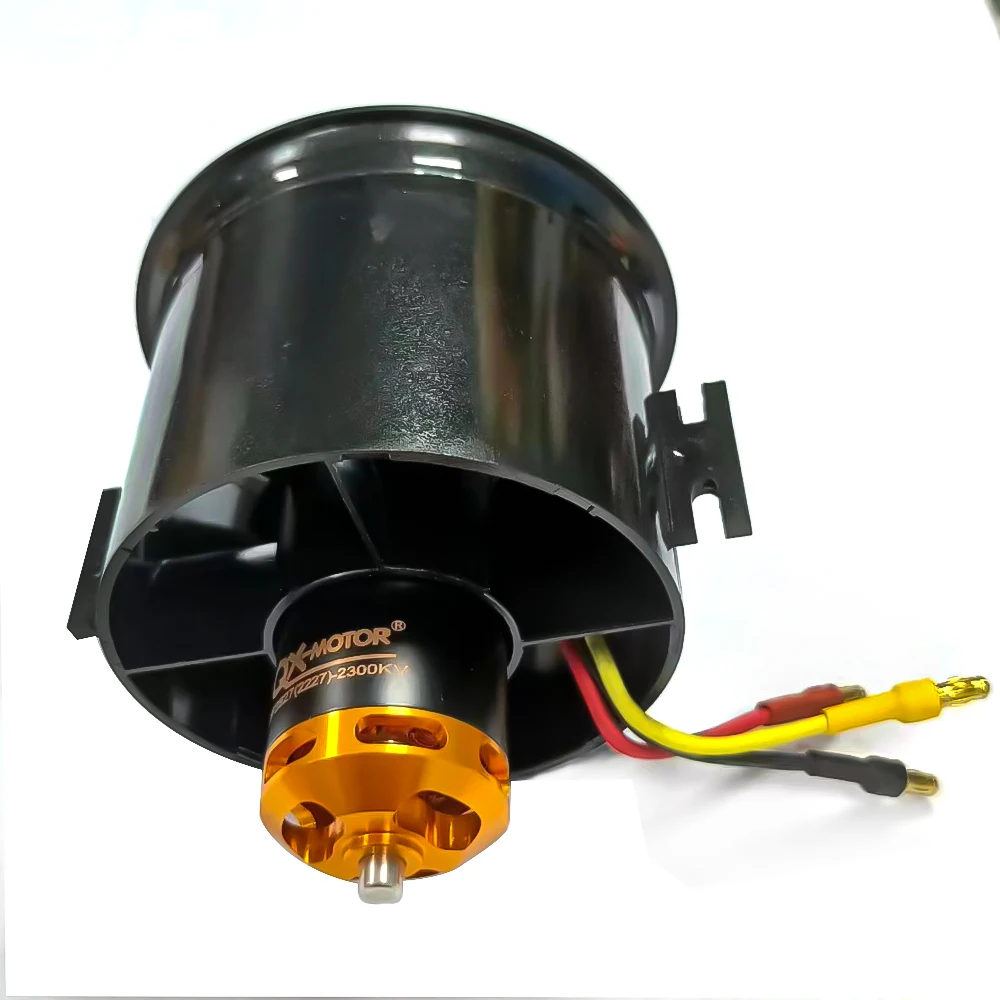 QX-Motor 70mm 6 Blades Ducted Fan EDF With 2827 2300KV 3500KV 3800kv Brushless Motor For Jet Multicopter Drone Fixed-wing Parts