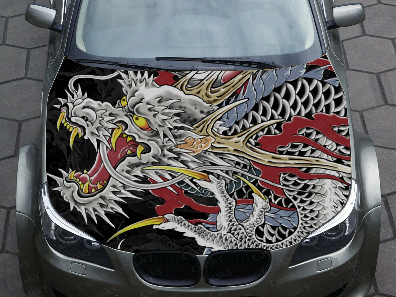 

Dragon Car Decal Graphics Vinyl decal Cover Pattern Packaging Decal custom DIY design hood engine Stickers