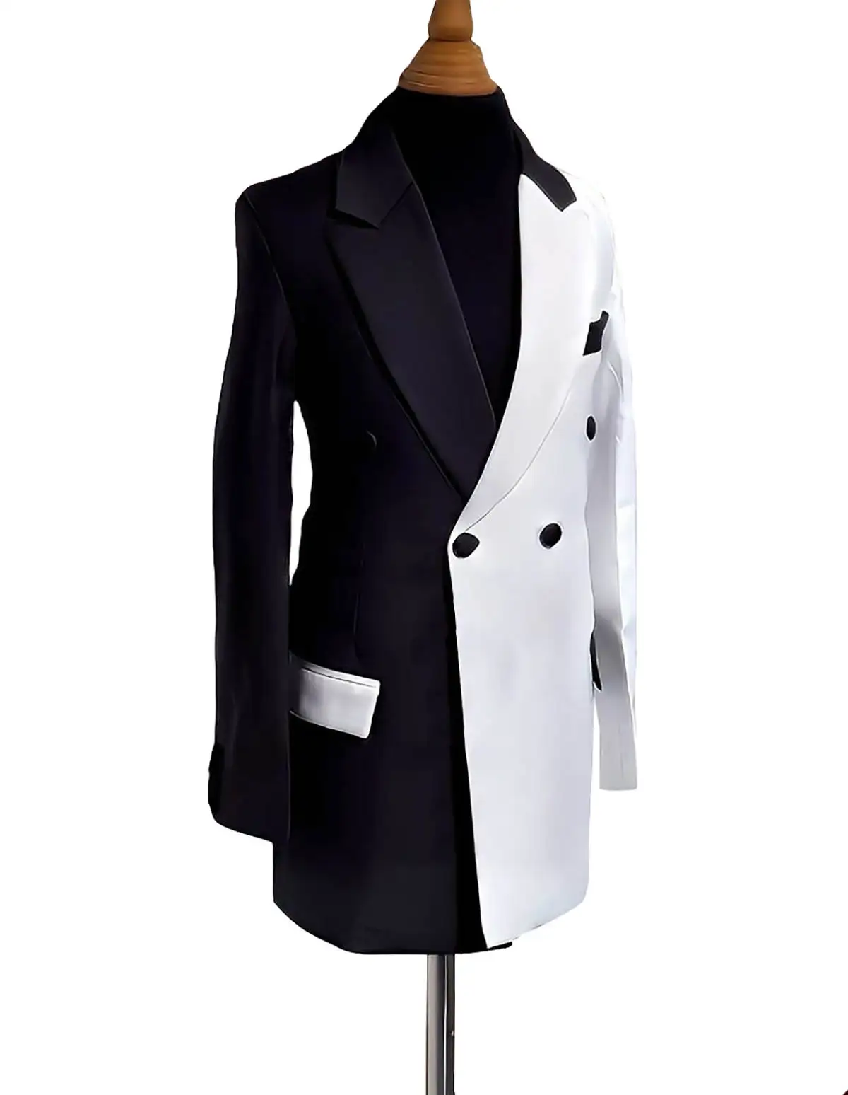 Smoking da sposa da uomo abbinati al colore giacca doppiopetto con risvolto con visiera Blazer One Piece Birthday Party Prom Formal Groom Wear