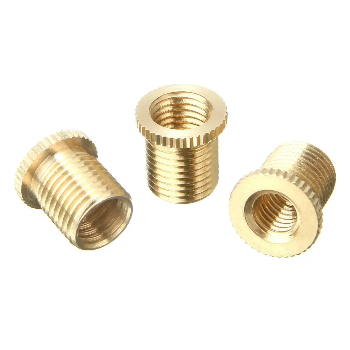 3pcs Gear Shift Knob Thread Adapter Nut Insert Kit M10x1.25 M10x1.5 M8x1.25 Aluminum Alloy Shift Knob Thread Adapter