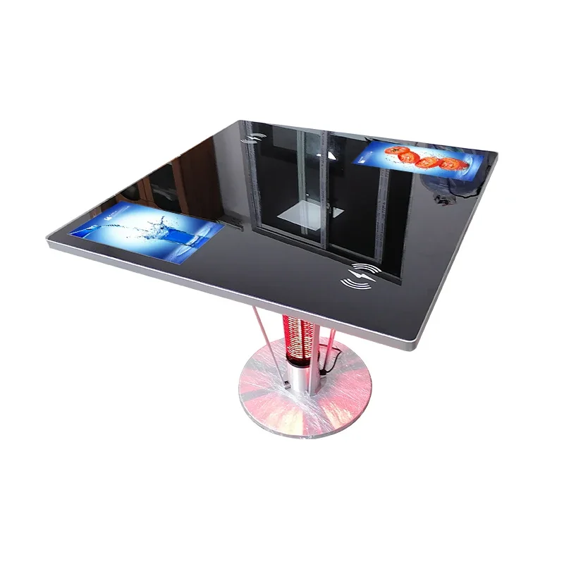 Full HD Game Playing Dual Screen Touch Screen Kiosk Table Heating Function Stand Touch Screen All In One Charging Station