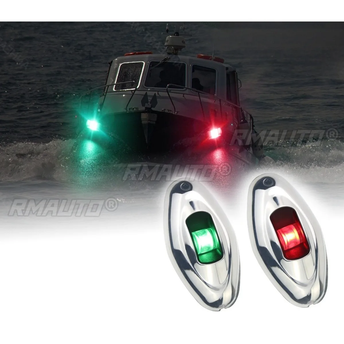 Boat Lights For Speedboats LED Waterproof Signal Fishing Boat Navigation Lamp High-speed Boat Navigation Indicator Lights