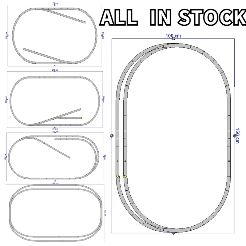 

Train Model Track PIKO HO Type 1/87 Track Set, A Variety of Options, The Size Shown In The Figure, The Best Choice for Beginners