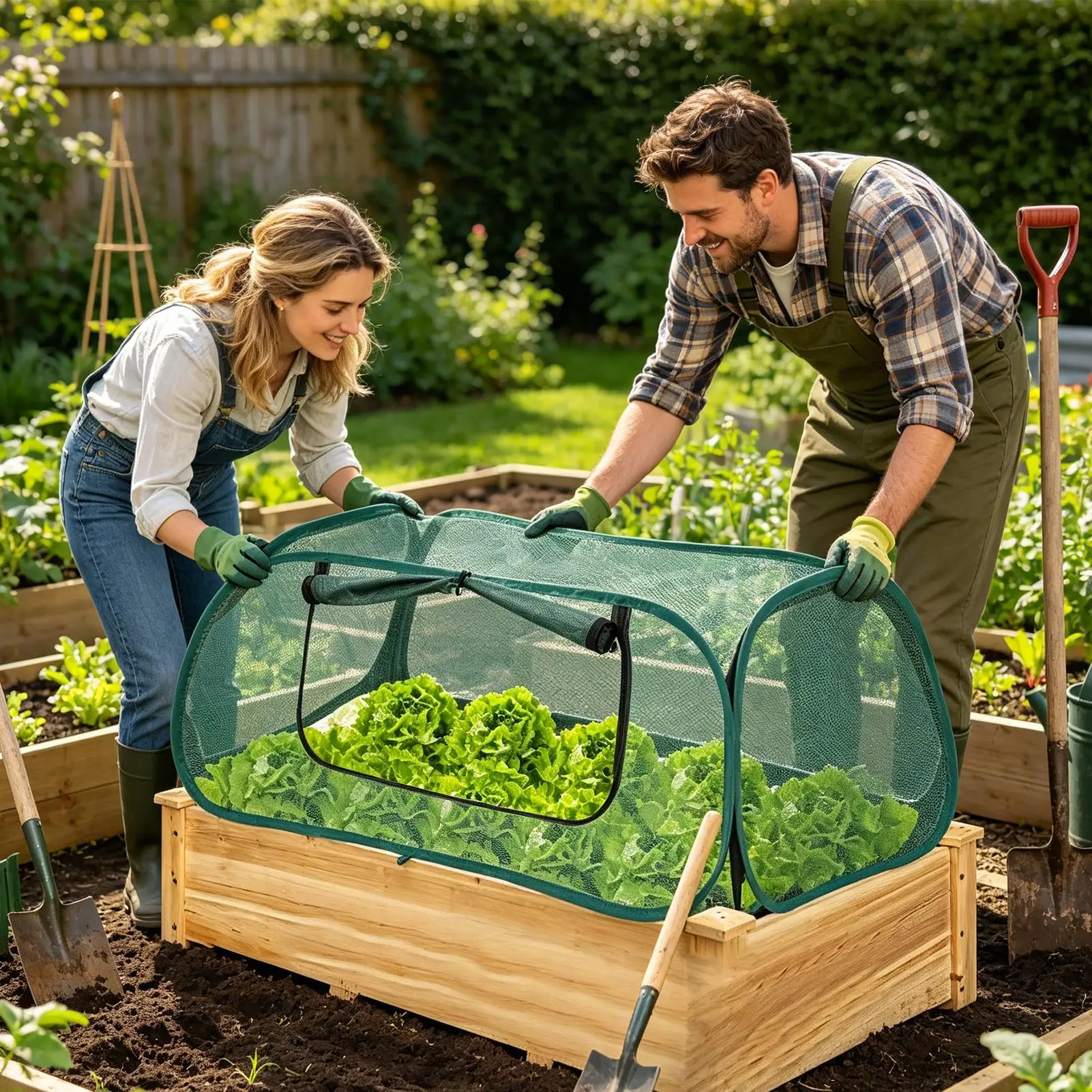 Pflanzennetzabdeckung im Pop-Design, Maschennetzbarriere, Vogelnetz für Garten, Balkon, Terrasse, Hinterhof, Gewächshaus, Blumenbeet