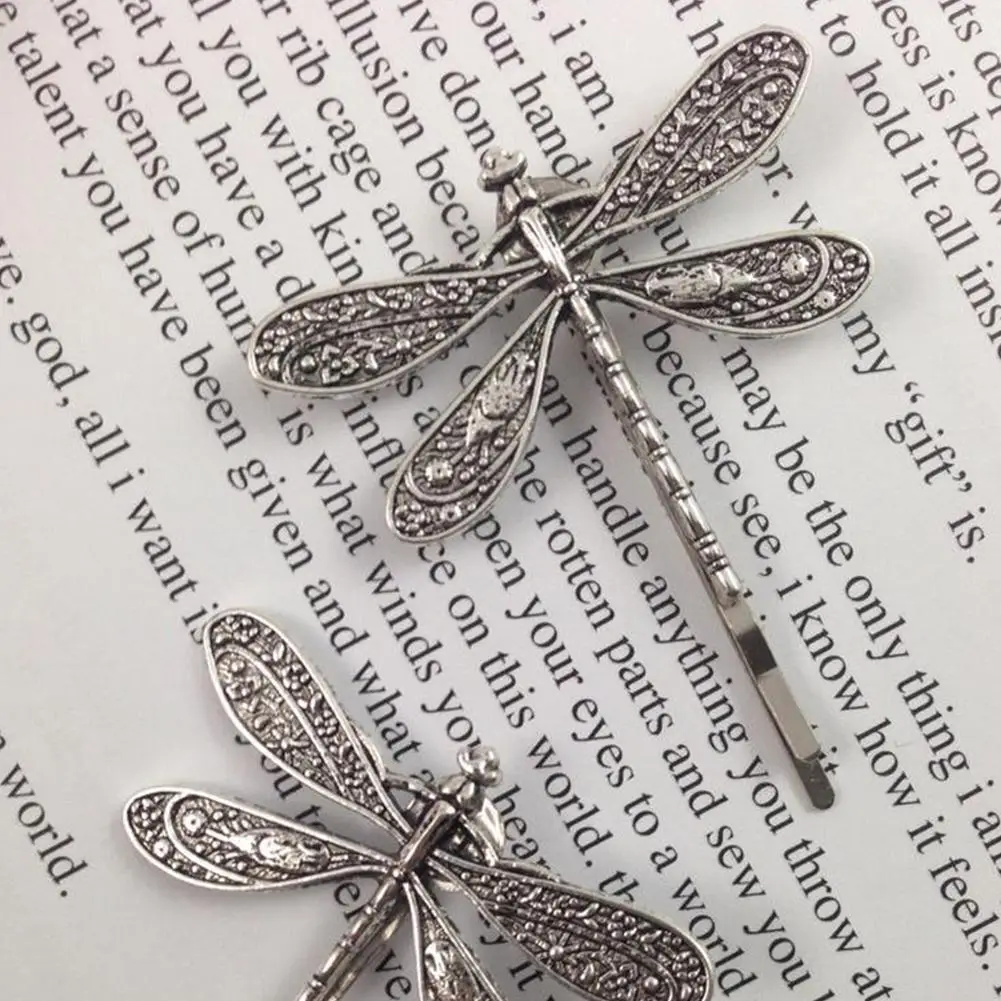 Elegant Antique Silver Dragonfly Hairpins Bridal Headdress Wedding Celebration Hair Accessories  Dragonfly Hair Clip view 4