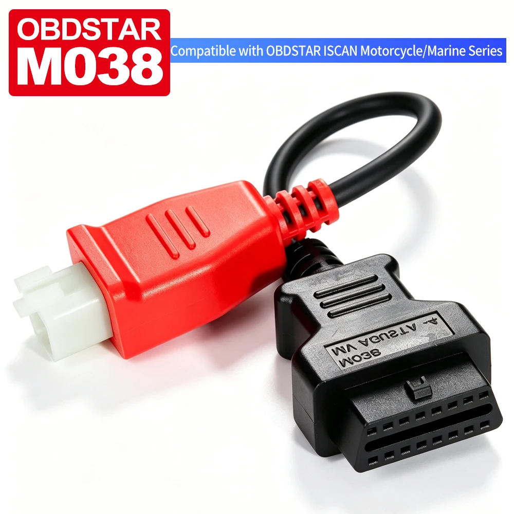 OBDSTAR M038 Data Cable for ISCAN Motorcycle/Marine Series Diagnostic 4 Pin Connector 16Pin Adapter Cable Fault Diagnosis Tool