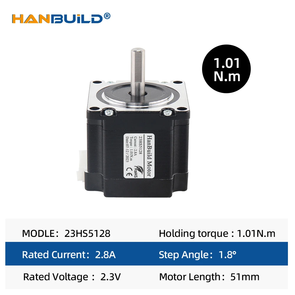 1PCS 23HS5128  Nema 23 Stepper Motor 57 Motor 101N.cm 2.8A 51mm For 3D Printer Monitor Equipment