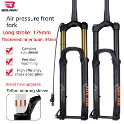 Bolany Mountain Bike Fork 160/175mm Stroke Alloy Conical Tube Fork 27.5/29  Damping Barrel Axle Shock Absorber Thru Axle 115*110