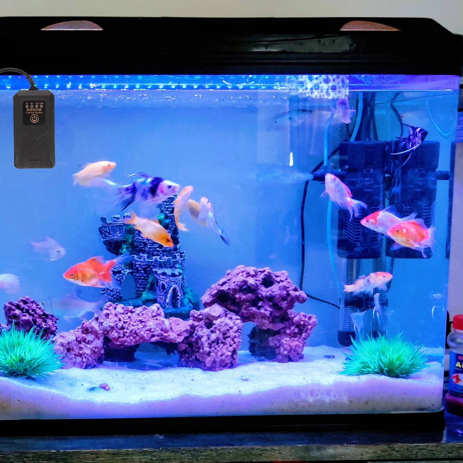 

Aquarium Timer Fish Tank Light Controller Multi-Level Timing Function For Led Dimmer Energy Saving Outlet Reliable Waterproof