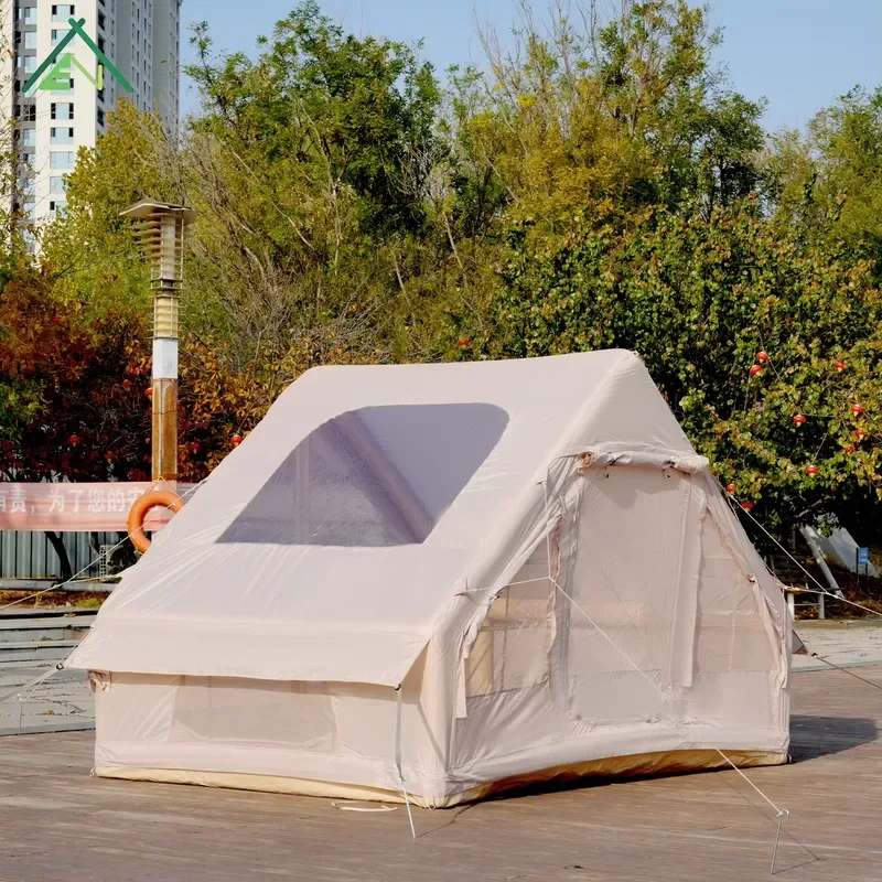 2026Hot Front and Rear Doors 6.3sqm Waterproof Four-Season Inflatable Camping Tent with Large Awning Easy Setup & Portable