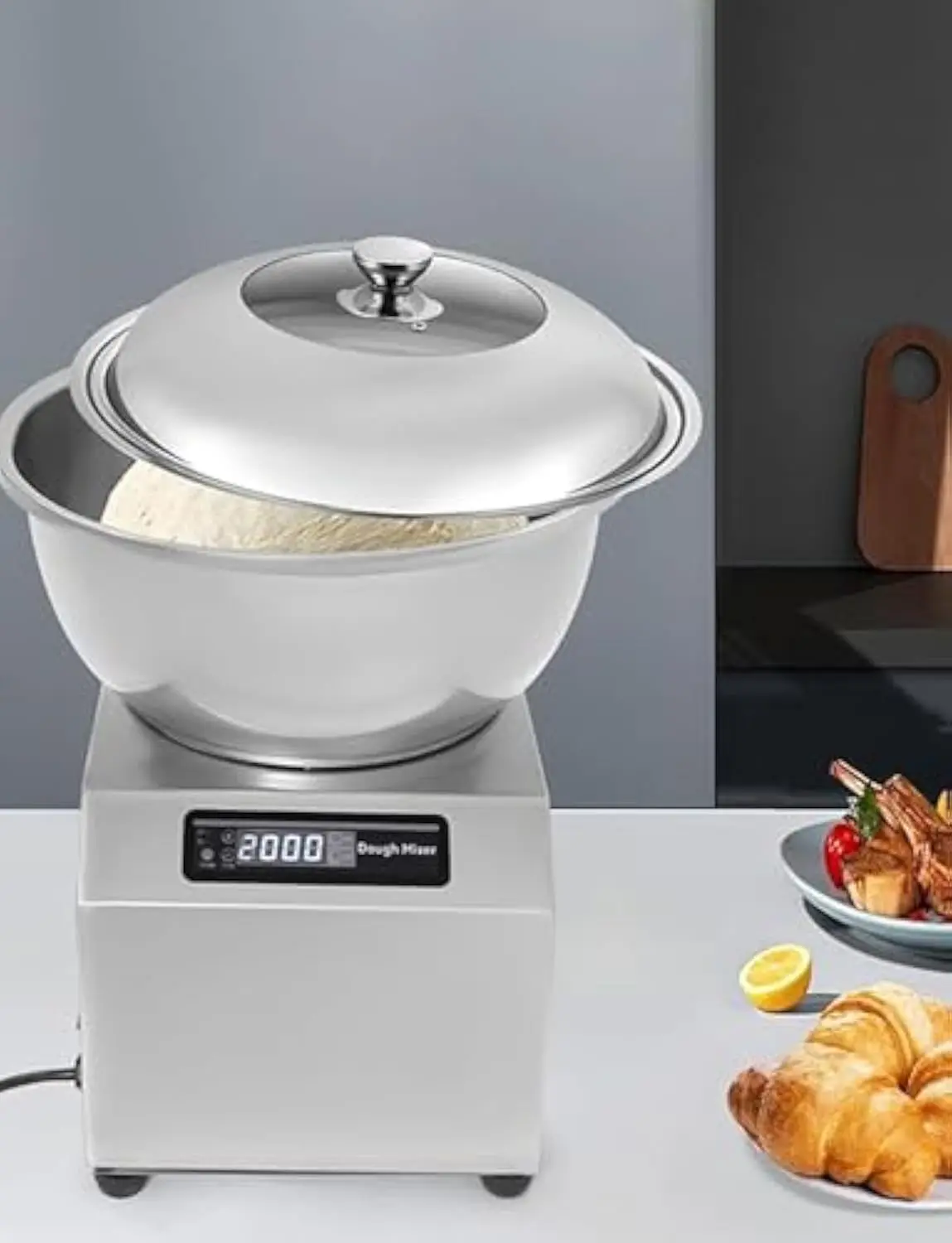 Making Bread Pizza Electric Dough Maker Dough Kneading Machine With Timer 2200W Commercial Household Dough Mixer