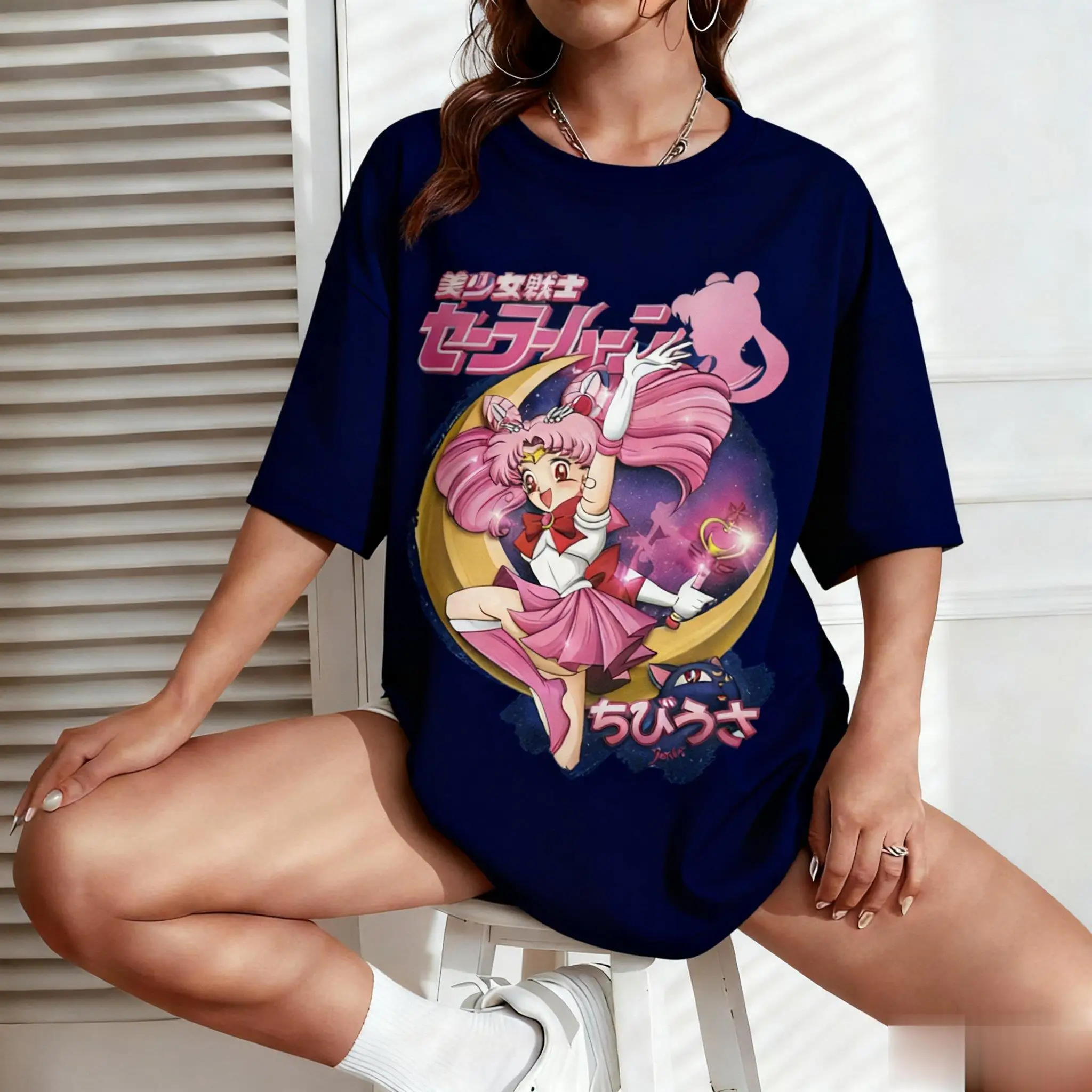 Sailor Moon Anime Druck Männer Frauen T-shirt Japanischen Cartoon Kurzarm Graphic Tee Kawaii Sommer Casual Streetwear Fashion Neue