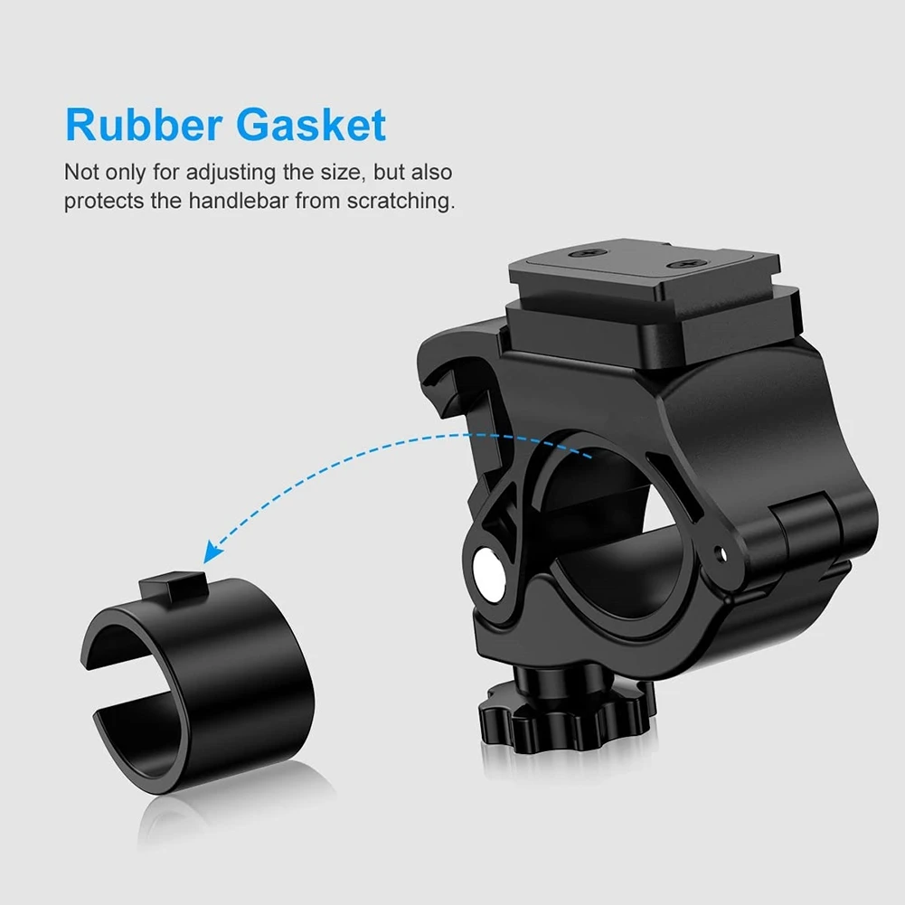 Bike Light Mount Bracket - Upgrade Nylon Material Bicycle Lights Bracket Holder Fit for 0.86-1.39 Inch Bike Handlebars