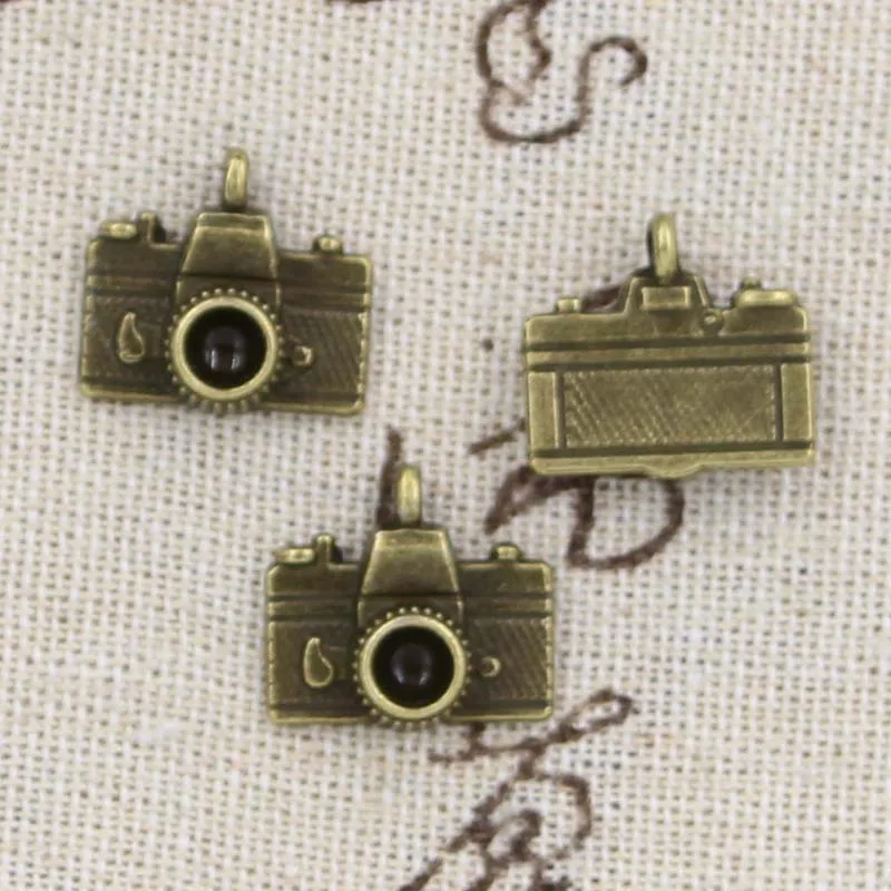 12 sztuk Charms kamerę 15x14mm Antique Making wisiorek fit, w stylu Vintage tybetański brąz srebrny kolor, ręcznie robiona biżuteria DIY