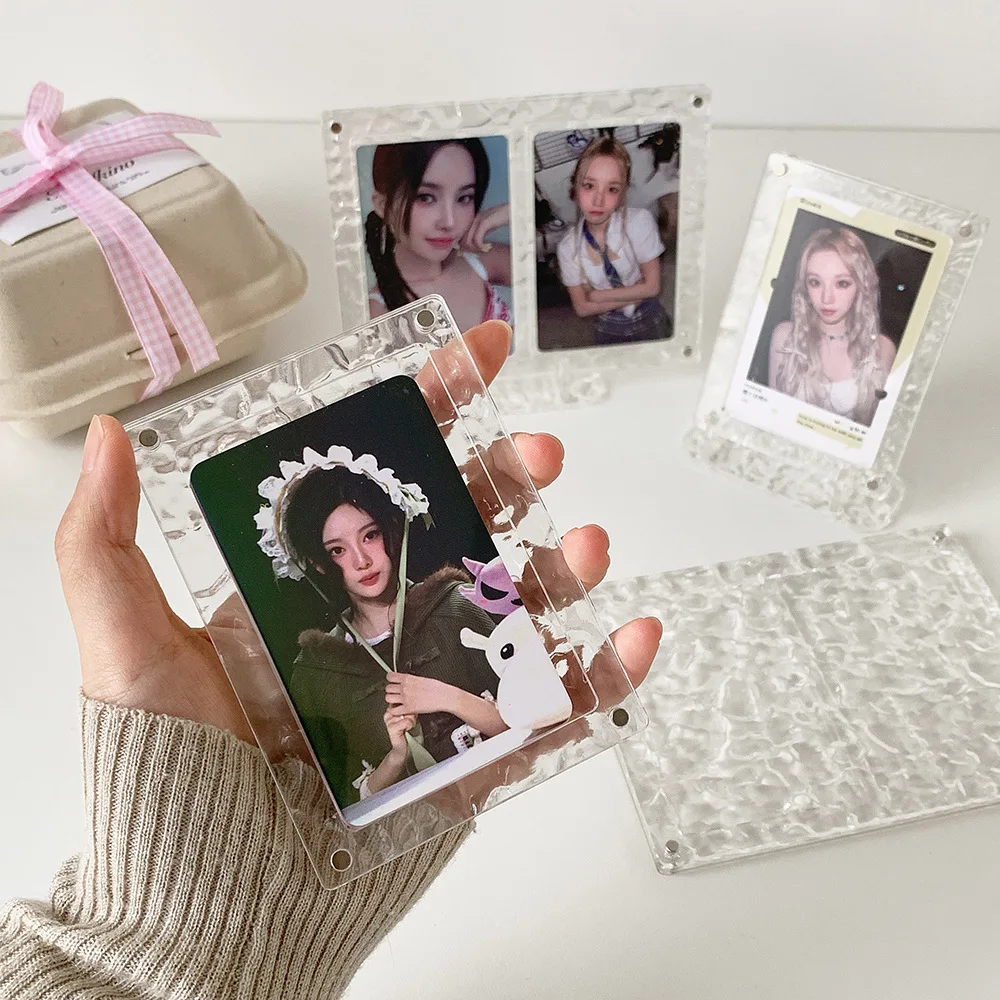 Acrylic Photo Frame Compact Picture Frame Stand Kpop Photocard Holder Professional Appearance Desktop Card Display For Trading