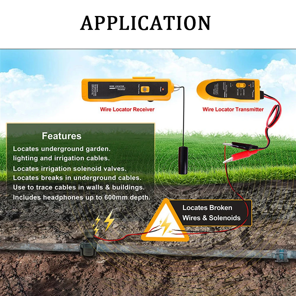 NOYAFA NF-816 localizzatore di cavi sotterranei cercatore di cavi strumento di rilevamento di cavi sotterranei rilevatore di linee professionale,