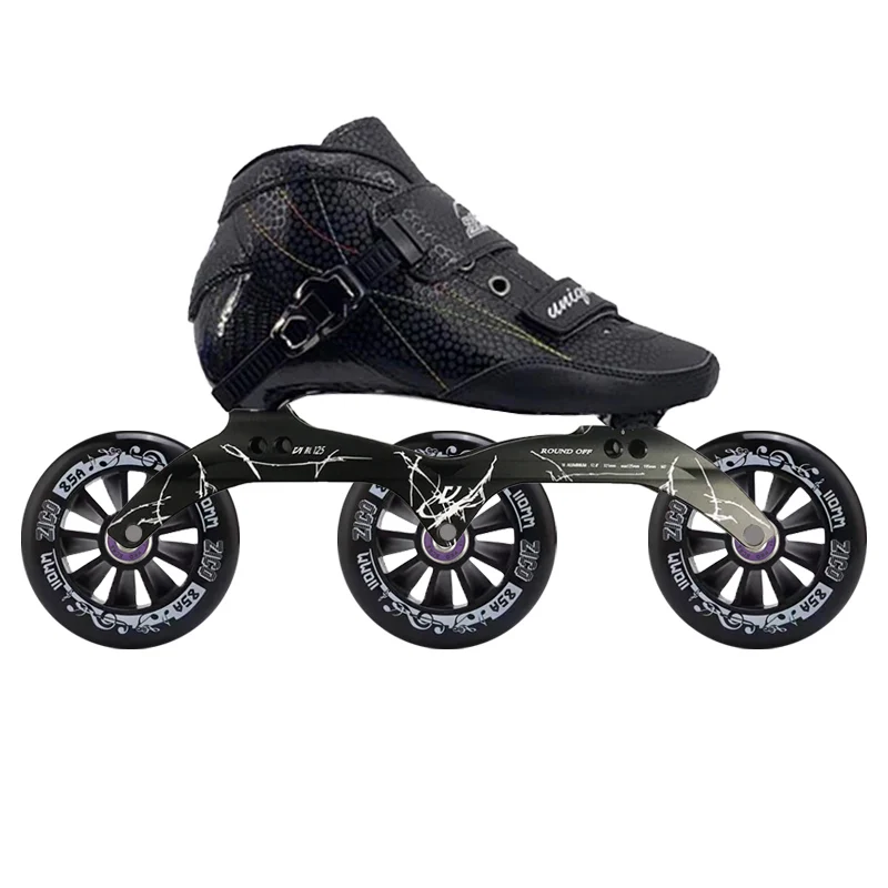 

Оригинальные роликовые коньки ZICO Speed, обувь для катания на роликовых коньках из углеродного волокна, колеса 3*125 мм, уличные гонки, катание на коньках Patines