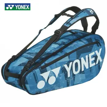 Yonex Badminton Tas Hoge Kwaliteit Grote Capaciteit Pu Tennis Racket Rugzak Voor Max 12Pcs Rackets Training Apparatuur Wedstrijden