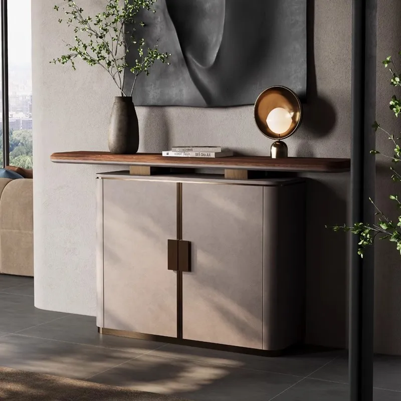 North American black walnut entrance table Italian simple light luxury modern high-end entrance table