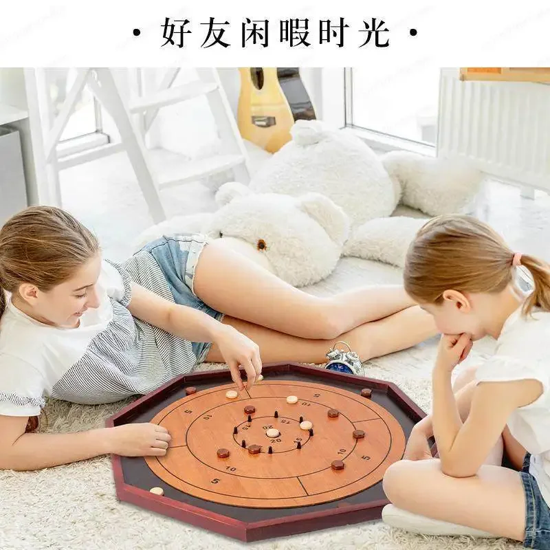 Canadian Board Game Set in Solid Wood, Reaction Power Challenge for 2 Players, Strategy Party Tabletop Chess