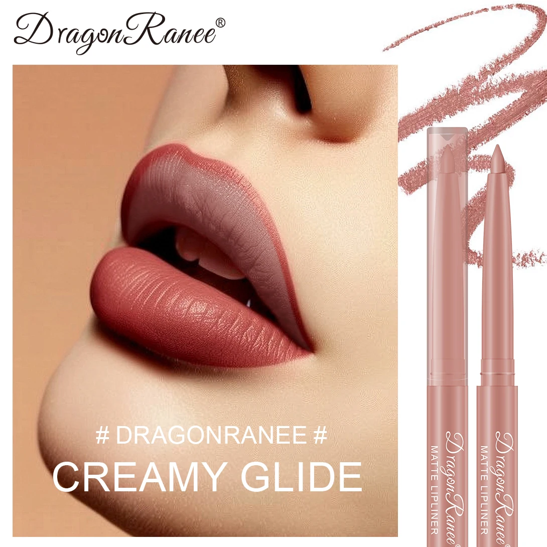 مجموعة بطانة شفاه مقاومة للماء ناعمة غير لامعة مكونة من 12 قطعة من Dragon Ranee، مجموعة مبطنة شفاه غير لامعة وغير قابلة للتجفيف، سهلة الخط #5