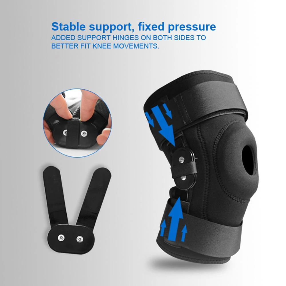  1Pcs Hinged Knee Brace, Patella Support with Removable Dual Side Stabilizers,Knee Support for Meniscus Tear,Relieves ACL,Arthr