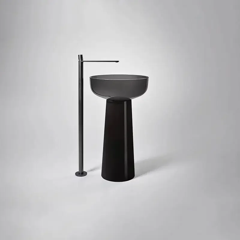 Picture 4: Floor column Composite bathroom base Sink, wash basin Cast resin Stone Freestanding solid surface wash basin