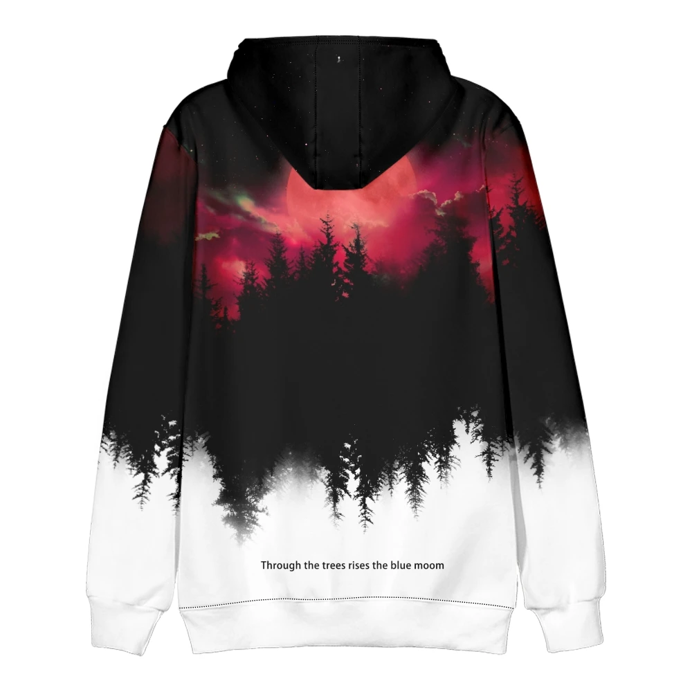 Forest Moon 3D Print Men/Women Autumn Fashion Anime Hoodies Sweatshirt Long Sleeves Pollover Jackets Harajuku Cosplay Coats