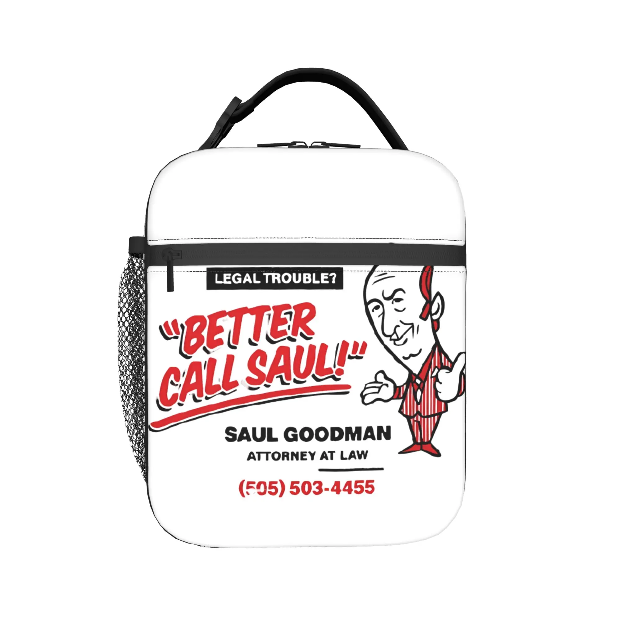 Better Call Saul Goodman Breaking Bad Lunch Bag Design Lunch Box Aesthetic Picnic Cooler Bag Waterproof Thermal Tote Handbags