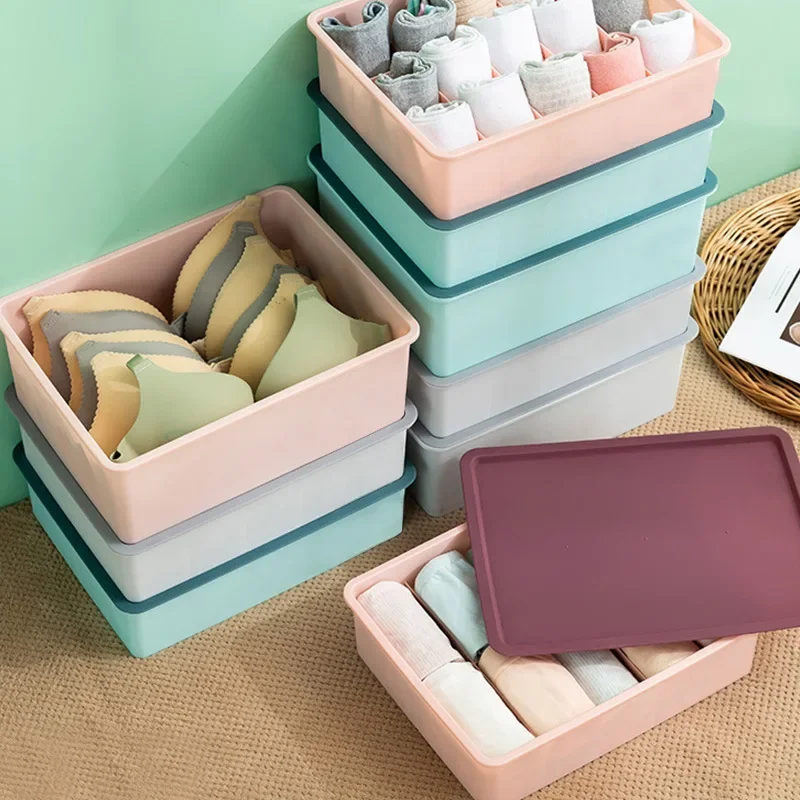 3pcs Socks Bra Underwear Organizers Storage Box Household plastic organizing boxes useful things for home