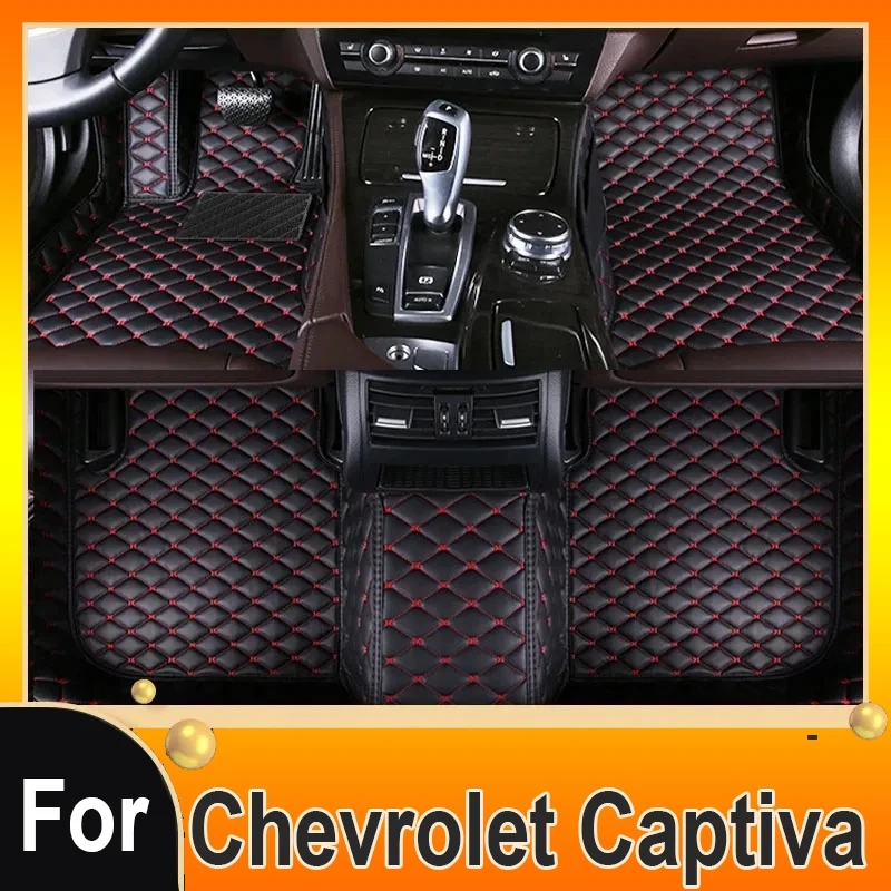 Car Mats Floor For Chevrolet Captiva CN202S 2022 2023 7 Seater Waterproof Leather Car Mats Full Set Alfombrillas Car Accessories