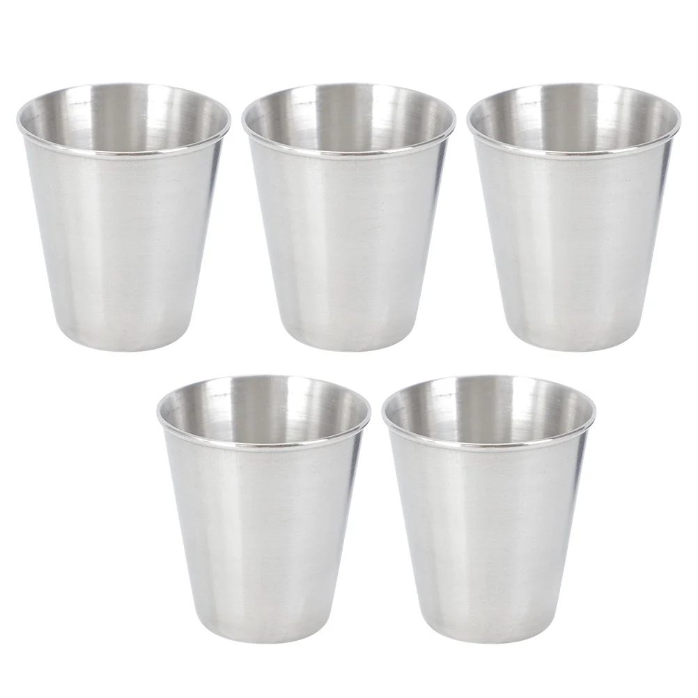 

5pcs Stainless Steel Liquor Cups Rustproof Shot Glasses For Whiskey Vodka Espresso Camping Picnic Bar Party Outdoor Use