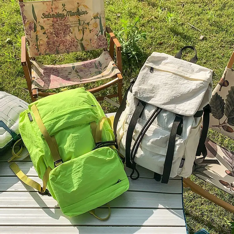 Backpack Nylon Splash-proof Outdoor Backpack Portable Multi-functional High-Capacity Bag Unisex