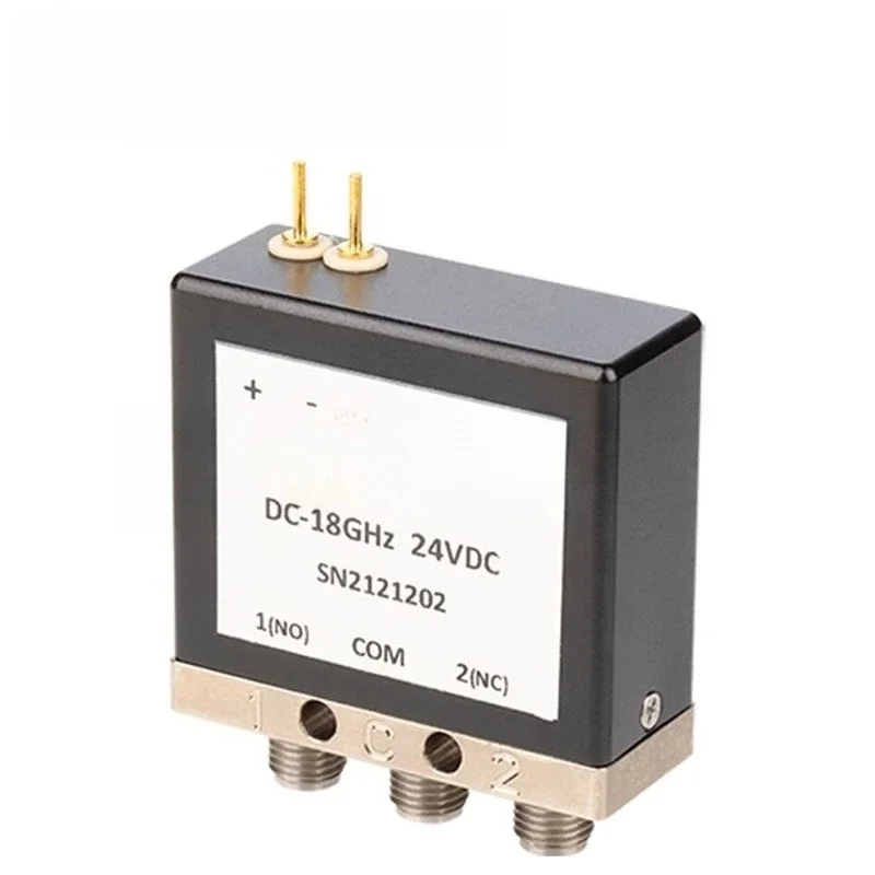 Single pole double throw RF coaxial switch SMA female SPDT mechanical switch relay 12V/24V DC-18-40G