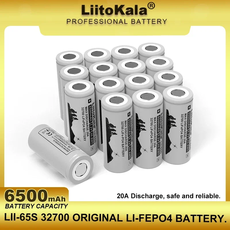 Аккумулятор LiitoKala LII-65S 3,2 В, 32700 мА · ч, LiFePO4, 20 А, непрерывный разряд, максимум 55 А