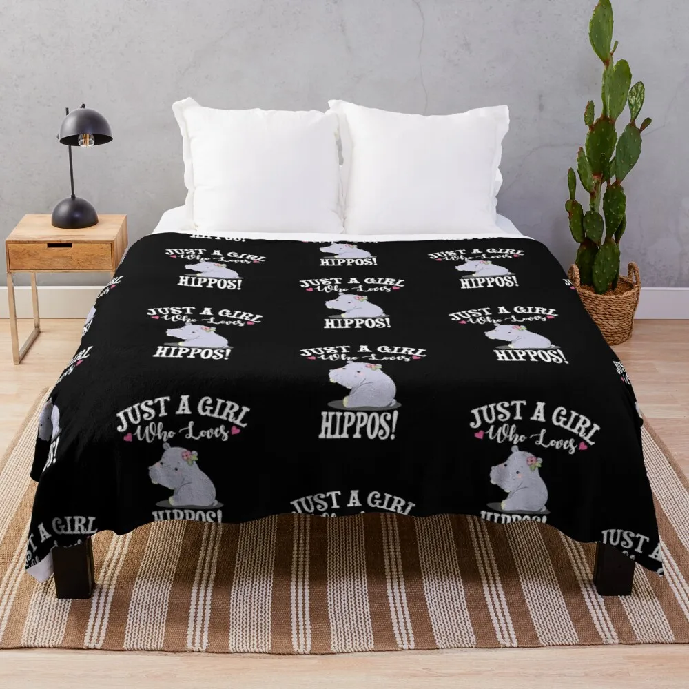 

Hippo - Hippopotamus Throw Blanket textile for winter home double-sided blanket comforter blanket microfiber blanket