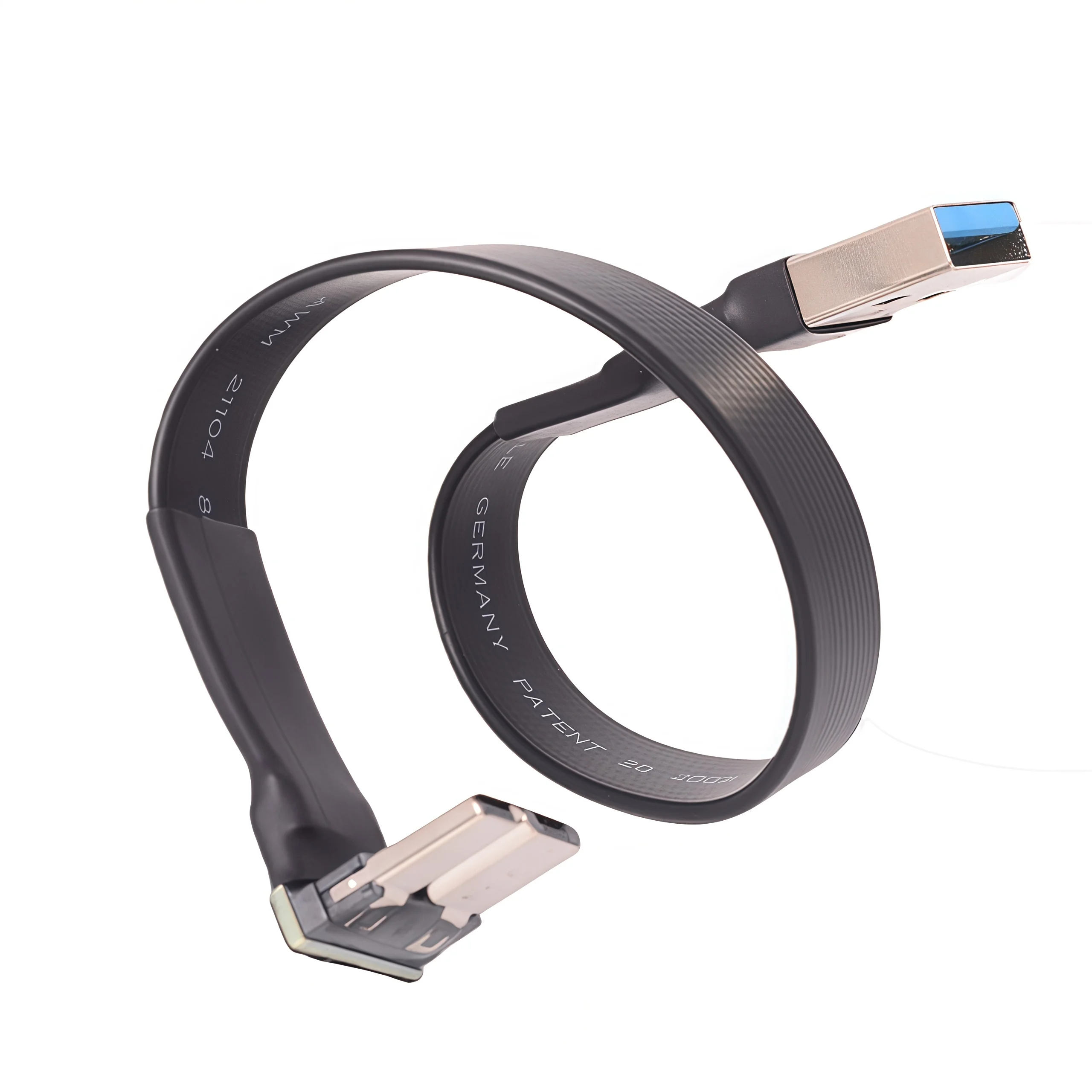 ADT-Link USB 3.0 Micro-B to Type-A Male to Male Fold 90° Flat Cable Micro-B Internal Adapter FPC FPV Aerial Hard Disk 0.03m-1m