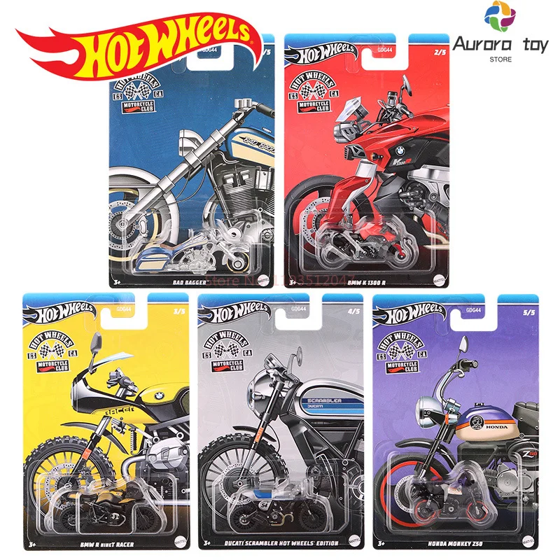 1/64 Hot Wheels Car Model Motorcycle Club Series Gdg44 Alloy Sports Collectible Car Bmw K1300r Model Room Ornament Birthday Toys