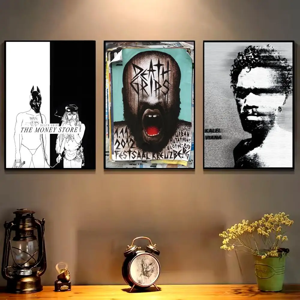 Industrial Rap band Death Grips Poster HD art sticky wall waterproof home living room bedroom bar aesthetic decoration