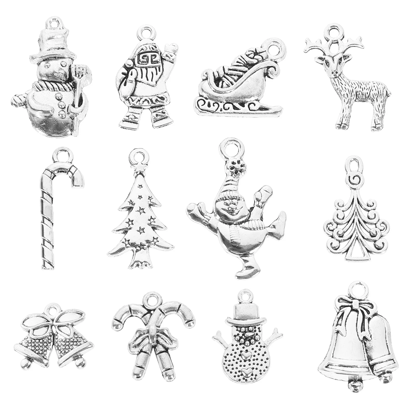 

12Pcs Christmas Tree Jewelry Charms Alloy DIY Jewelry Pendant Making Necklace Bracelet Keychain Decorative Xmas Charms