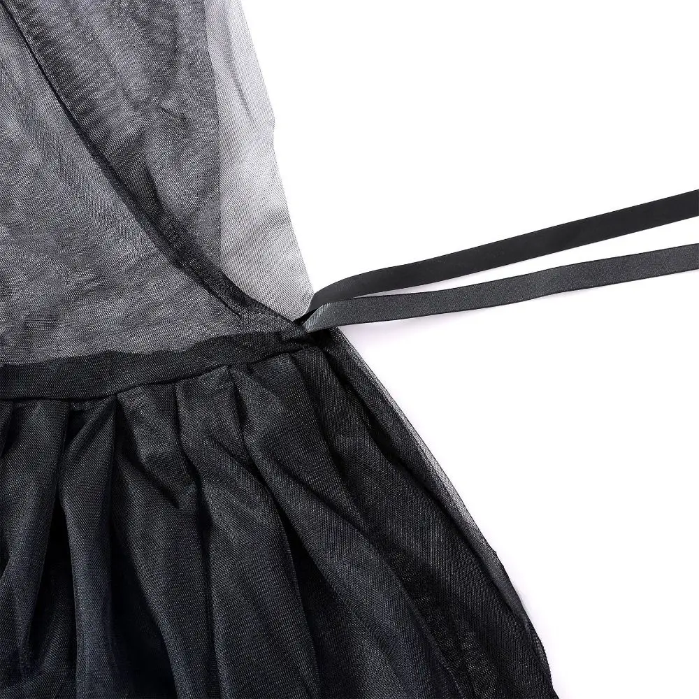 Creative Gift with Oversized Hood LED Halloween Hooded Cloak Vintage Lace-up Vintage Hooded Cape Black Color Cosplay Costume