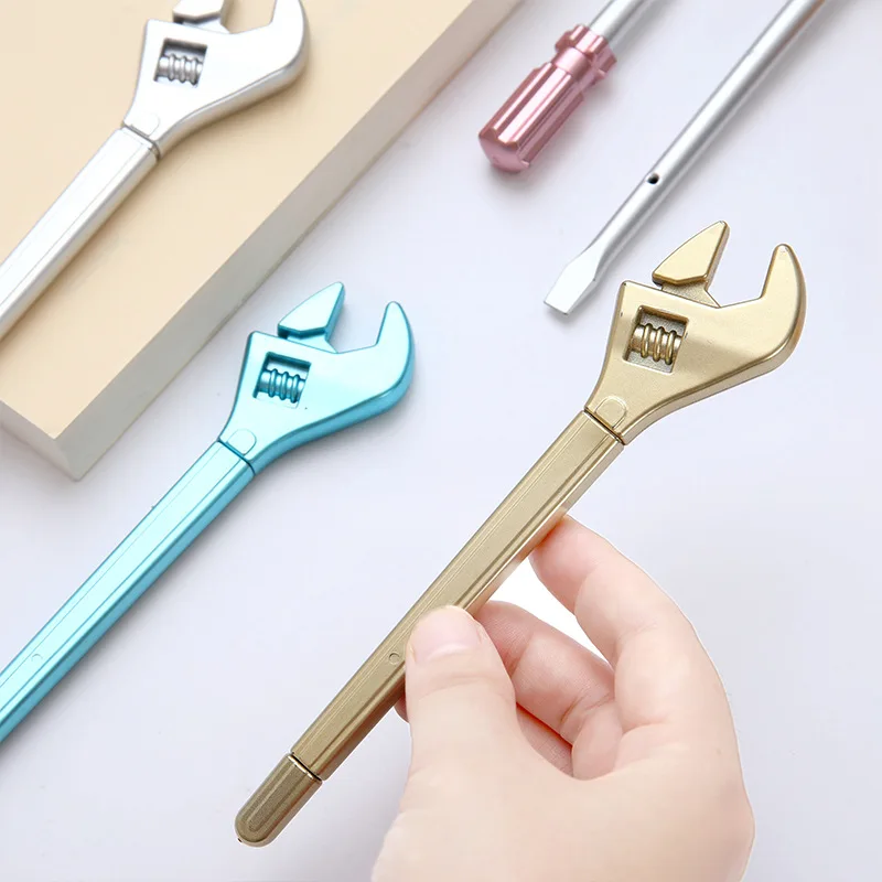 24 Pcs Creative Boy Wrench Gel Pen for Primary Secondary School Students Gel Pen Funny Screwdriver