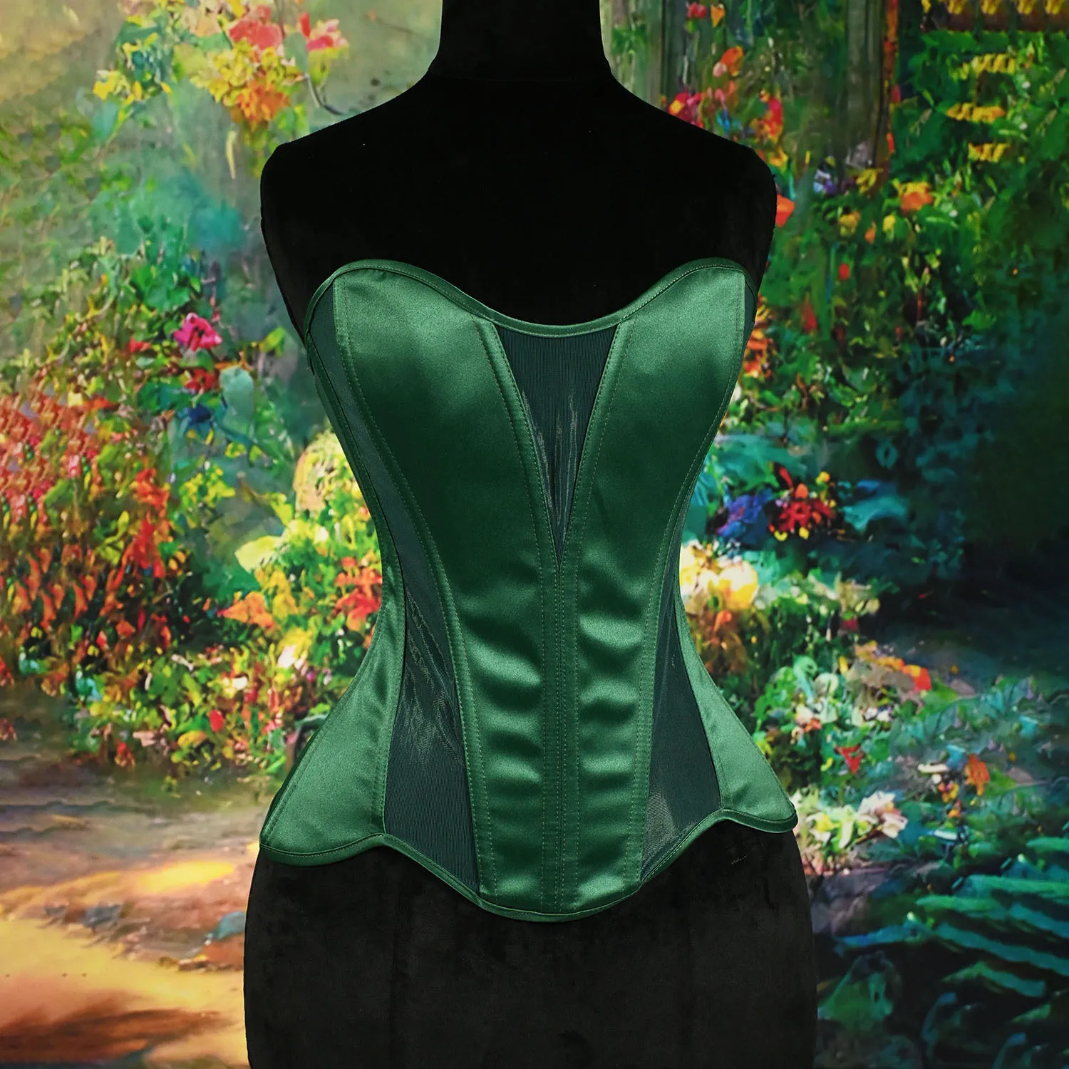 Elegant White Corset Bustier Women's Evening Wedding Mesh Sexy Underwear Bodice Lace-up Tummy Control Waist Slim Shapewear