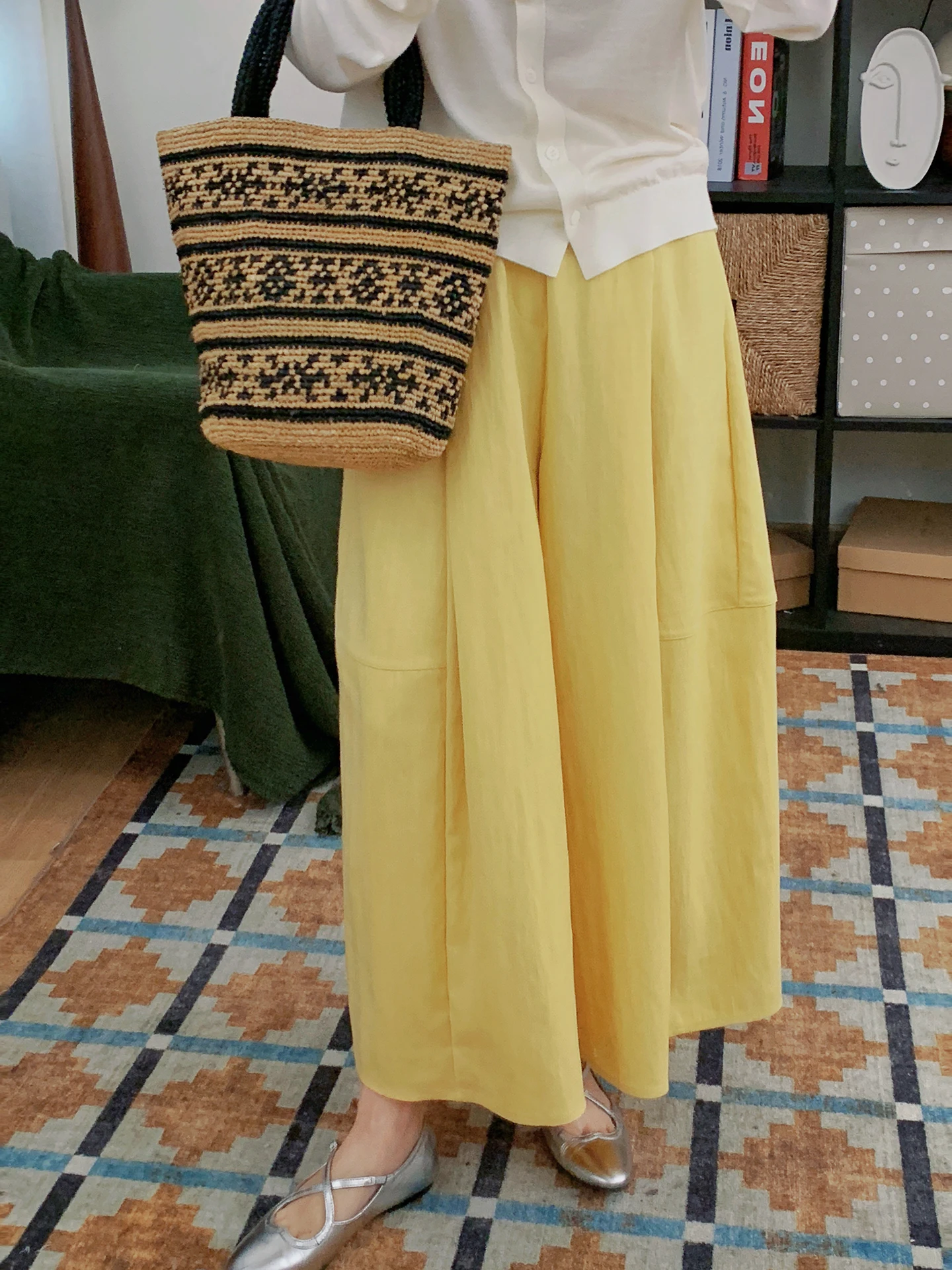 

Весенне-летние повседневные широкие брюки для женщин: комфортные свободные брюки из хлопка и льна с высокой талией для невысоких дам