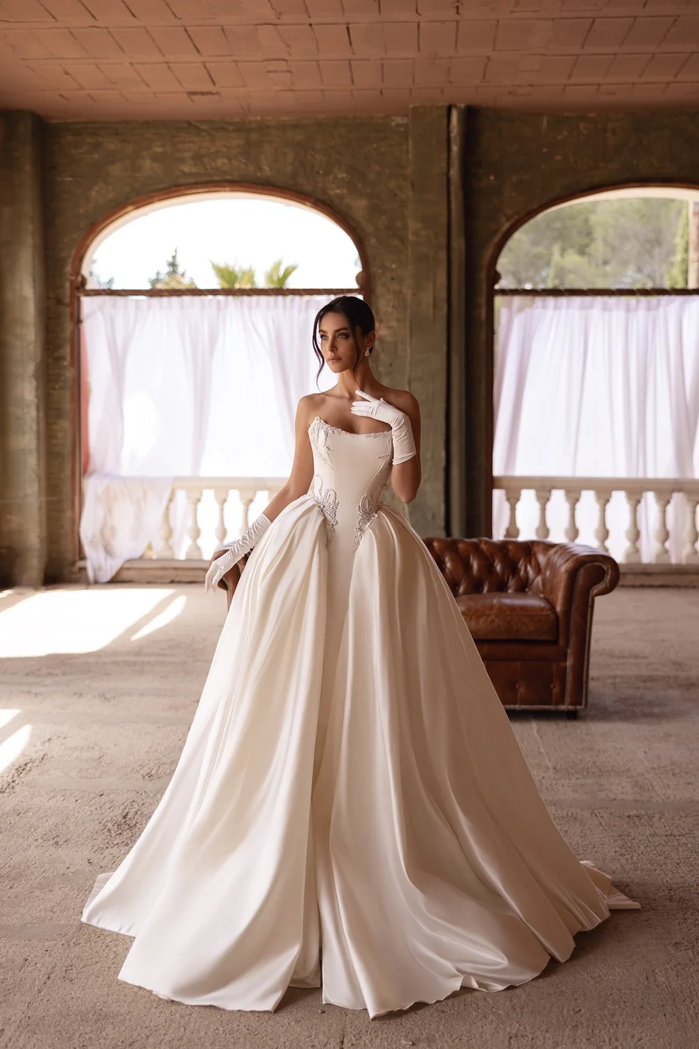 A line Wedding Dresses Satin Dress Vestidos De Novia Sencillos Para Civil For Woman Elegant White 2026 Plus Size Alta Costura