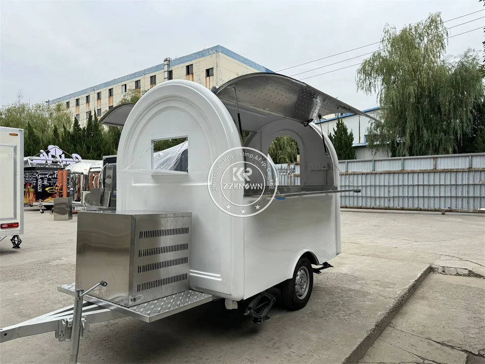 Concession Food Remorque, Kiosque à café et crème glacée, Snack de rue, Van attribuable, Chariot de restauration rapide, Camion à vendre