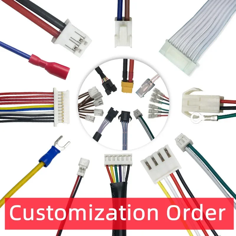 SH1.0JST1.25ZH1.5PH2.0 XH2.54 SM2.54 Connector Electronic Cable Bar Cable 2468 Wire Terminal Cable Harness Customization Order