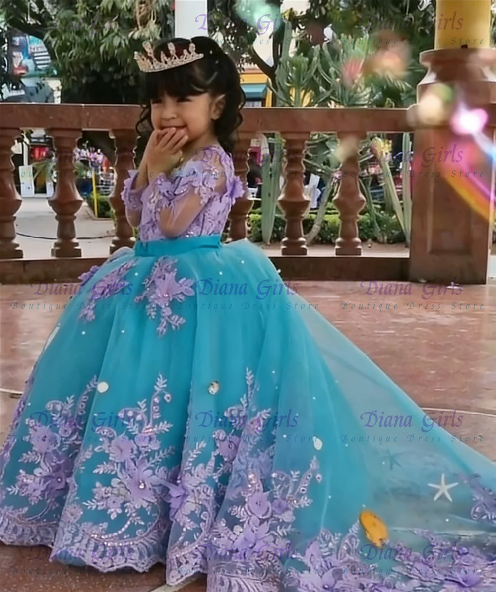 nouvelle-robe-de-demoiselle-d'honneur-en-tulle-vert-avec-appliques-de-dentelle-exquises-pour-petite-princesse-robes-de-bal-de-soiree-de-mariage-ou-d'anniversaire